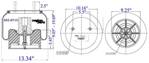 Dayton Parts 452-8713L Air Spring