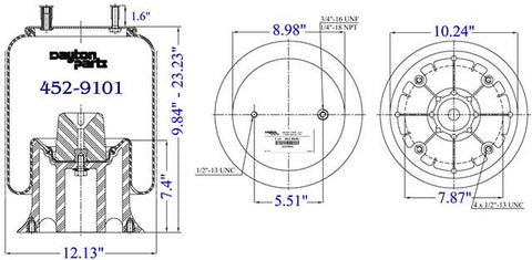 Dayton Parts 452-9101L Air Spring