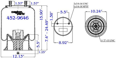 Dayton Parts 452-9646L Air Spring