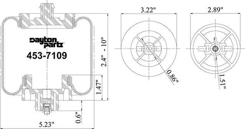 Dayton Parts 453-7109L Air Spring