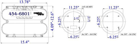 Dayton Parts 454-6801L Air Spring