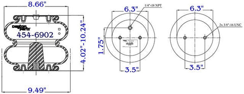 Dayton Parts 454-6902L Air Spring