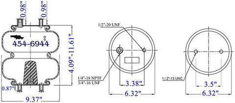 Dayton Parts 454-6944L Air Spring