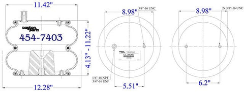 Dayton Parts 454-7403L Air Spring