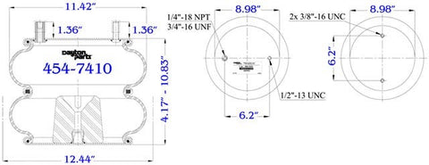 Dayton Parts 454-7410L Air Spring