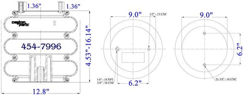 Dayton Parts 454-7996L Air Spring