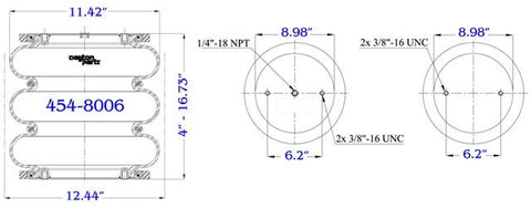 Dayton Parts 454-8006L Air Spring