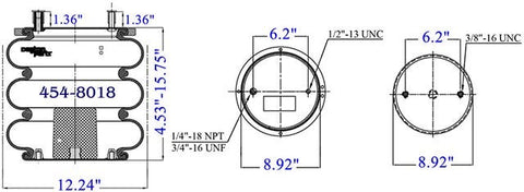Dayton Parts 454-8018L Air Spring