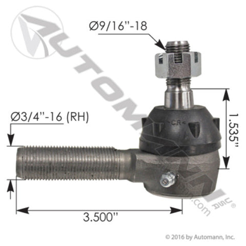 Automann 462.ES150R Tie Rod End