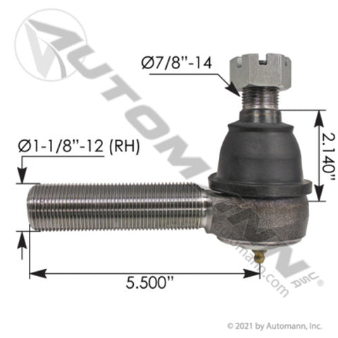 Automann 462.ES22608R Tie Rod End