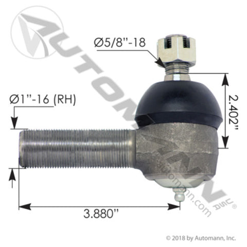 Automann 462.ES235R Tie Rod End
