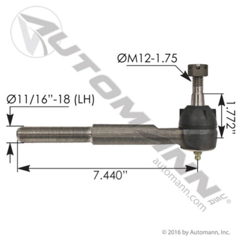 Automann 462.ES2838RL Tie Rod Inner 7.440in