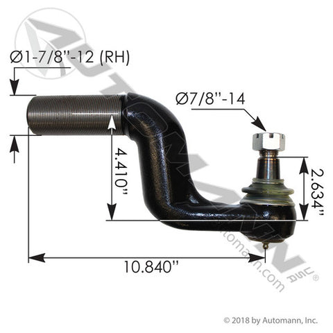 Automann 462.ES3087R Tie Rod End