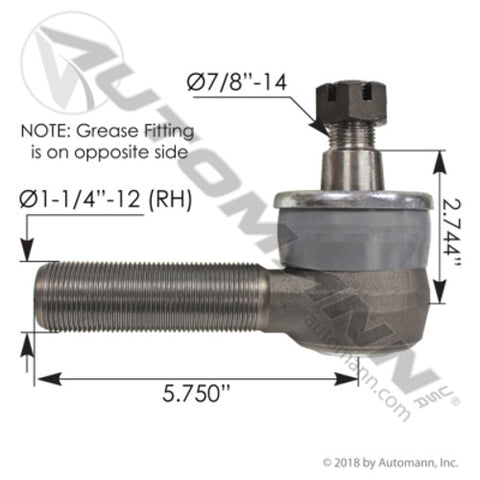 Automann 462.ES346L Tie Rod End Right Hand Threaded
