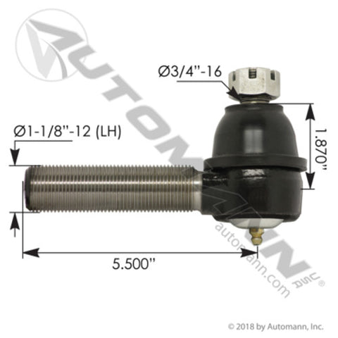Automann 462.ES4637L Tie Rod End for 464.4637