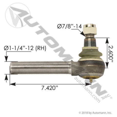 Automann 462.ES5534R Tie Rod End