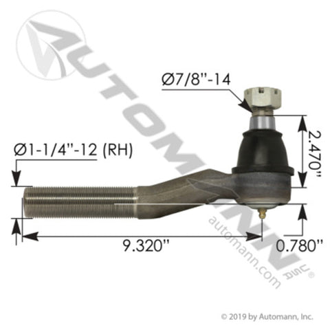 Automann 462.ES5580R Tie Rod End