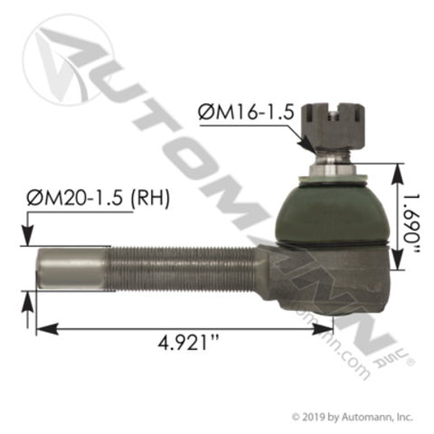 Automann 462.ES5679R Tie Rod End
