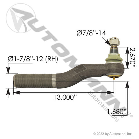 Automann 462.ES6251R Tie Rod End