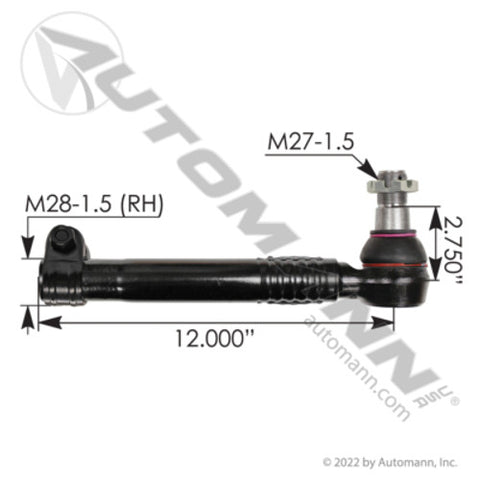 Automann 462.ES7147R Tie Rod Outer End RH Freightliner