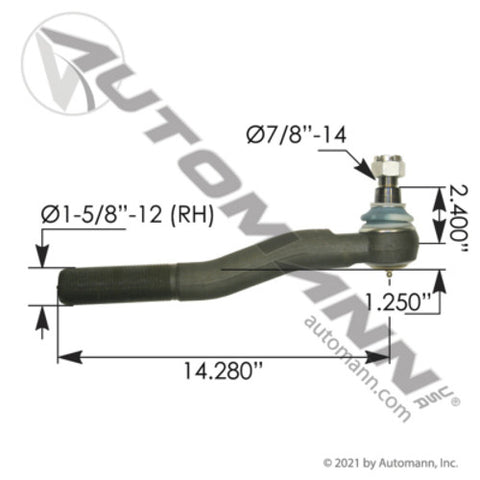 Automann 462.ES8424R Tie Rod End
