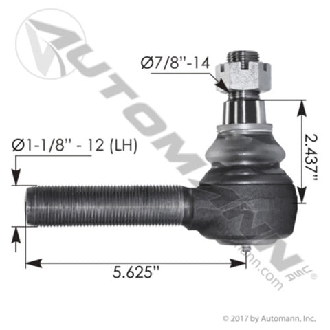 Automann 462.ES9085L Tie Rod End LH Capacity