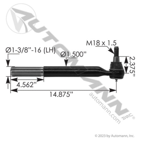 Automann 462.ES9563L Tie Rod End LH Chevrolet-GM