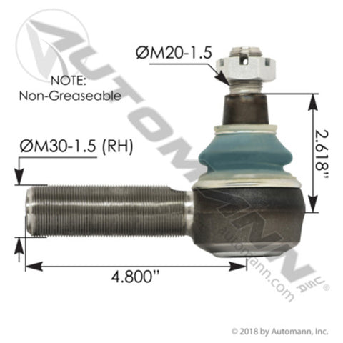 Automann 462.ES9601R Tie Rod End