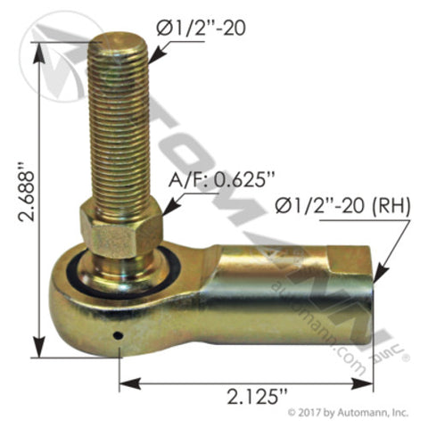 Automann 462.ESK305 Radiator Rod End Kenworth