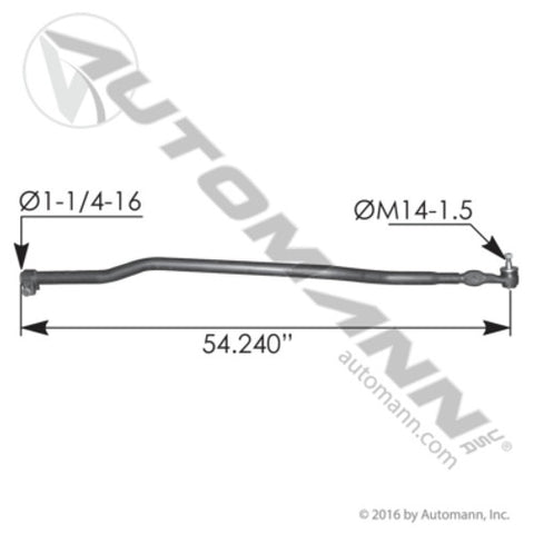 Automann 463.DS1163 Drag Link 54.240in C to C Ford