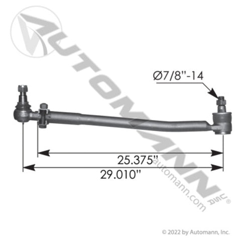 Automann 463.DS1294A Drag Link 29.010in C to C IHC