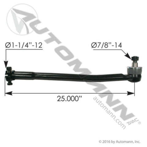 Automann 463.DS1298 Drag Link 25.000in C to C IHC