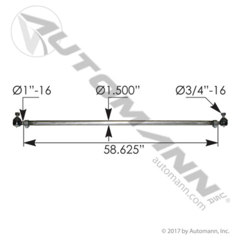 Automann 463.DS1363A Cross Tube Assembly Ford 58.63in