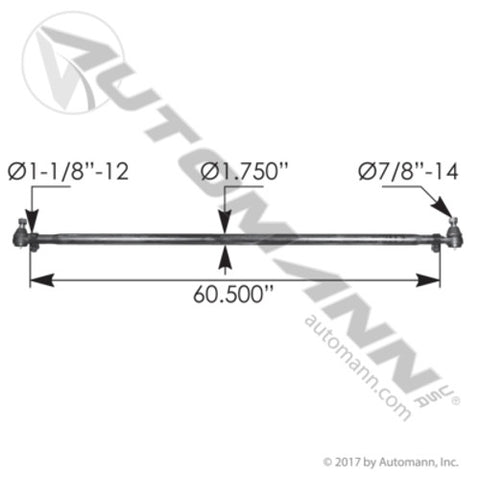 Automann 463.DS1368A Cross Tube Assm Ford 66.03in