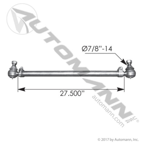 Automann 463.DS4665 Drag Link 27.500in C to C Freightliner