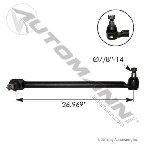 Automann 463.DS4693 Drag Link 26.969in C to C Freightliner