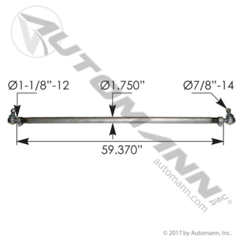 Automann 463.DS5090 Cross Tube Assembly Hendrickson