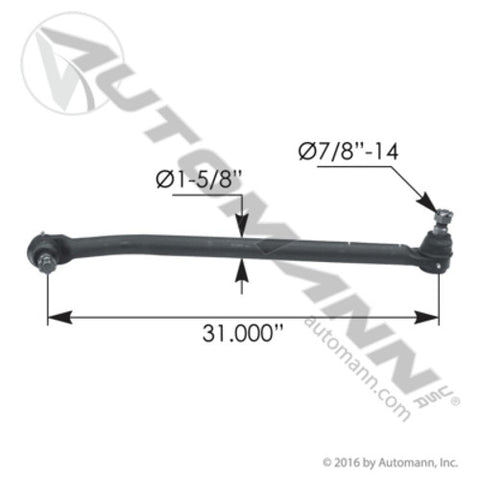 Automann 463.DS5922A Drag Link 31.000in C to C Kenworth