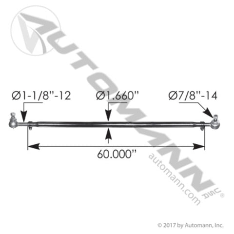 Automann 463.DS7526 Cross Tube Assm PETE/KW/Ford/IHC/FTL