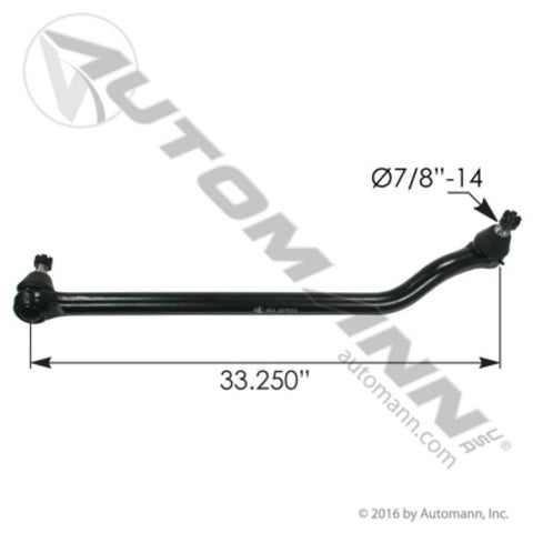 Automann 463.DS7573 Drag Link 33.250in C to C LH Peterbilt