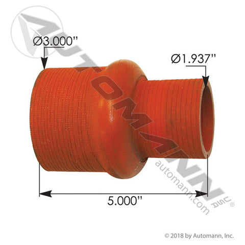 Automann 561.143193 Hump Hose Reducer Hot Side 3"-2" ID