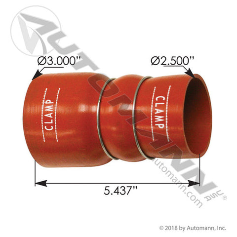 Automann 561.143250 Hump Hose Reducer Hot Side 3"-2.5" ID