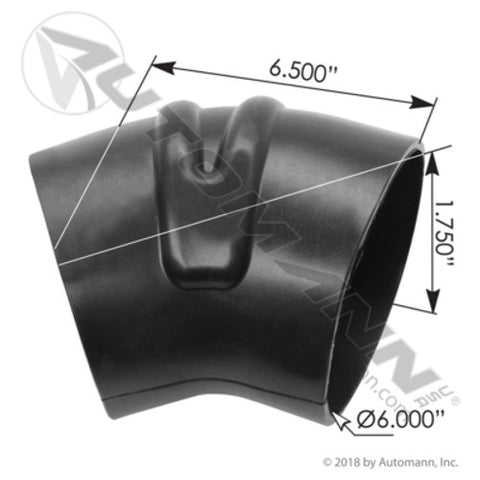 Automann 561.47777 Elbow Rubber 6in ID
