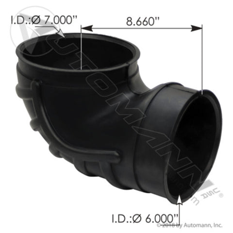 Automann 561.55596 Intake Elbow Cobra IHC w/Port; 7-6 ID