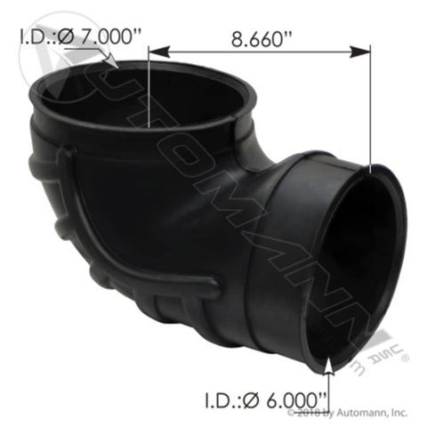 Automann 561.55597 Intake Elbow Cobra IHC w/out Port7"-6"ID