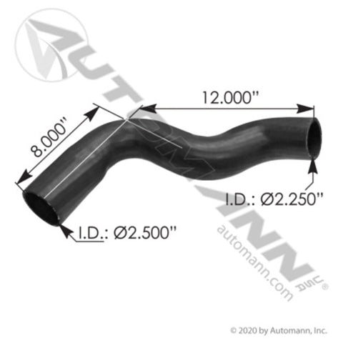 Automann 561.55778 Upper Radiator Hose IHC 2.5"-2.25" ID