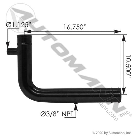 Automann 561.59173 Coolant Lower Tube Kenworth-Peterbilt