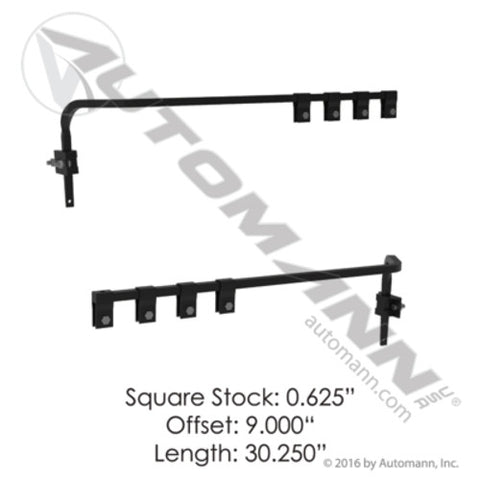Automann 562.314 Bar Hanger Kit - Straight w/9in Offset