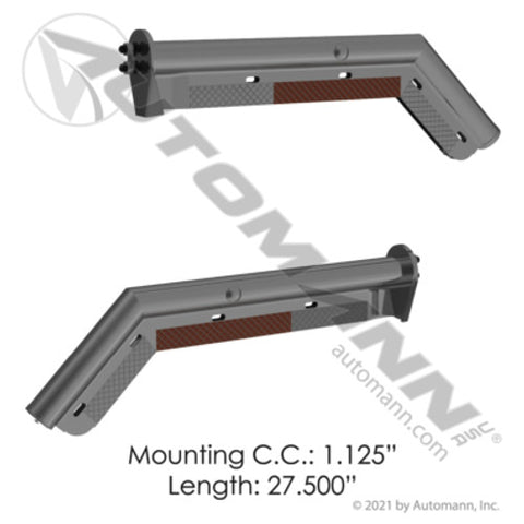 Automann 562.488 Spring-Loaded Hanger Angled Chrome Short