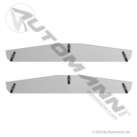 Automann 562.701-2BP Mud Flap Bottom Plate Set 24in Chrm Weld